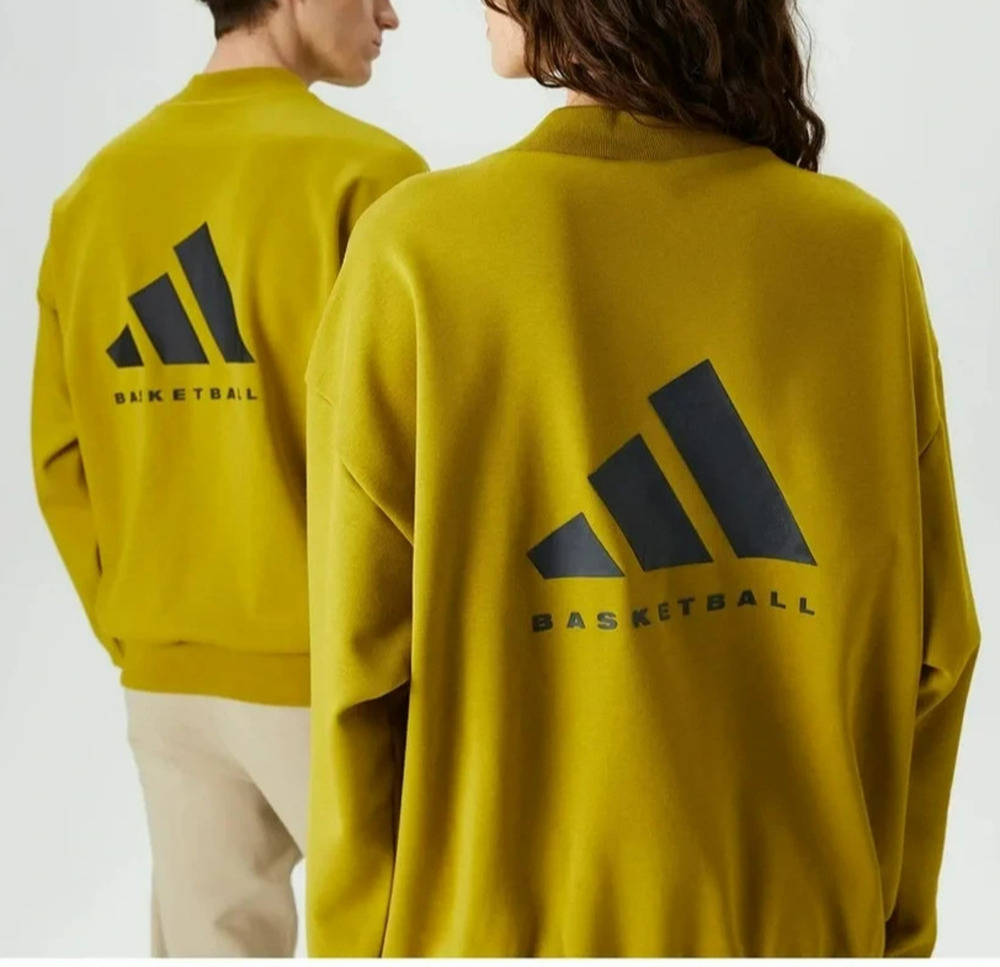Adidas One Fleece Basketball Crewneck Sweatshirt Pulse Olive Zip Pockets Med NWT